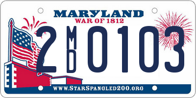 MD license plate 2MD0103