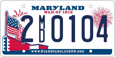 MD license plate 2MD0104