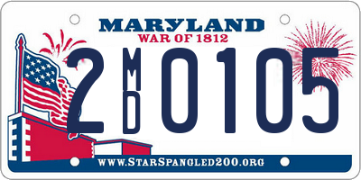 MD license plate 2MD0105