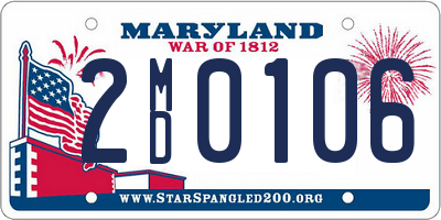MD license plate 2MD0106