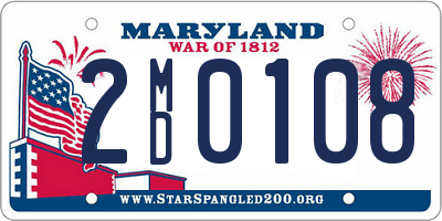 MD license plate 2MD0108