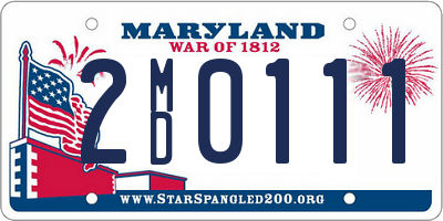 MD license plate 2MD0111