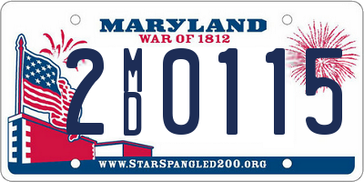 MD license plate 2MD0115