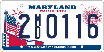 MD license plate 2MD0116