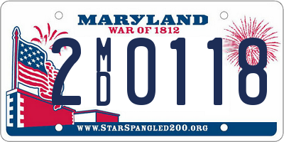 MD license plate 2MD0118