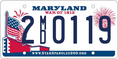 MD license plate 2MD0119