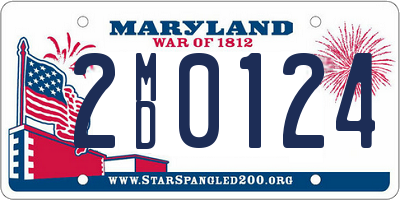 MD license plate 2MD0124