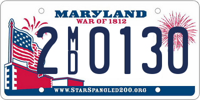 MD license plate 2MD0130