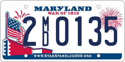 MD license plate 2MD0135