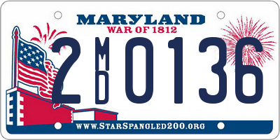 MD license plate 2MD0136