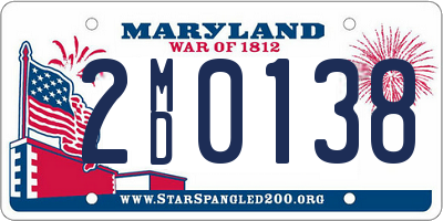 MD license plate 2MD0138