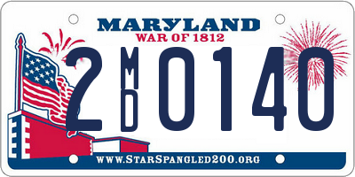 MD license plate 2MD0140