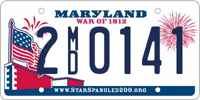 MD license plate 2MD0141