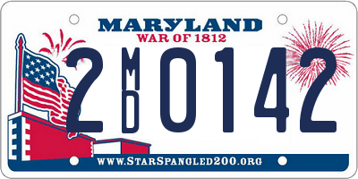 MD license plate 2MD0142
