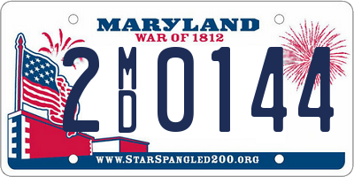 MD license plate 2MD0144