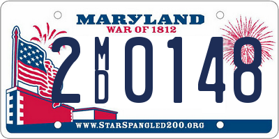 MD license plate 2MD0148