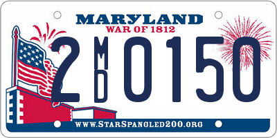MD license plate 2MD0150