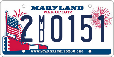 MD license plate 2MD0151