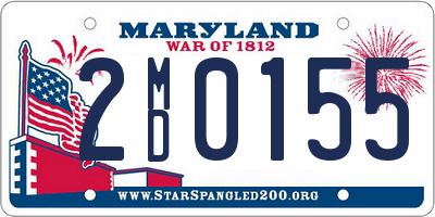 MD license plate 2MD0155