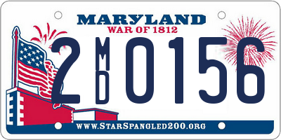 MD license plate 2MD0156