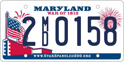 MD license plate 2MD0158