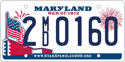 MD license plate 2MD0160