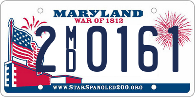 MD license plate 2MD0161