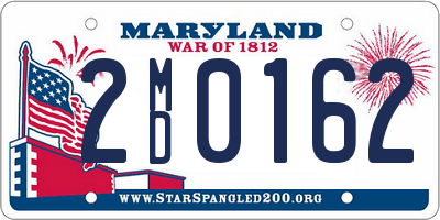 MD license plate 2MD0162