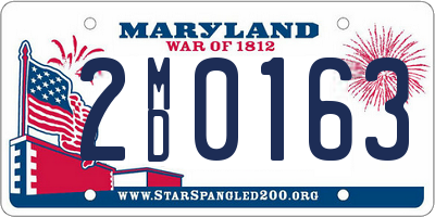 MD license plate 2MD0163