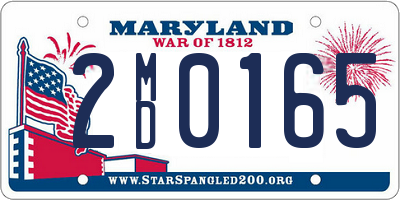 MD license plate 2MD0165