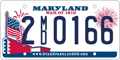 MD license plate 2MD0166