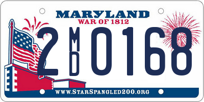 MD license plate 2MD0168