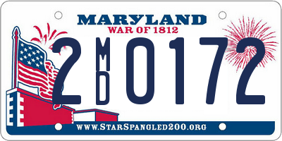 MD license plate 2MD0172