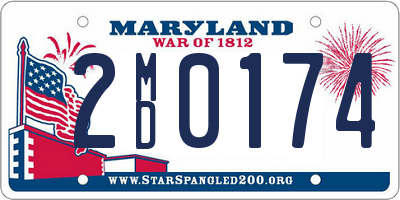 MD license plate 2MD0174