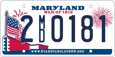 MD license plate 2MD0181