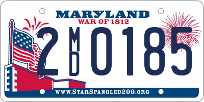 MD license plate 2MD0185