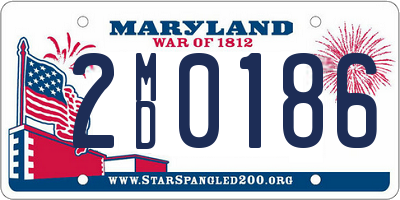 MD license plate 2MD0186