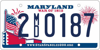 MD license plate 2MD0187