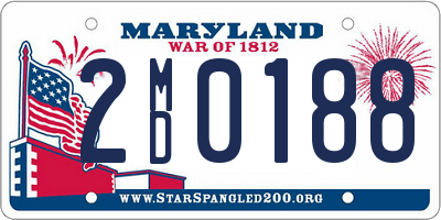 MD license plate 2MD0188