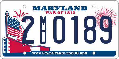 MD license plate 2MD0189