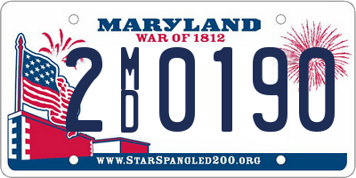 MD license plate 2MD0190