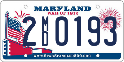 MD license plate 2MD0193