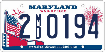 MD license plate 2MD0194