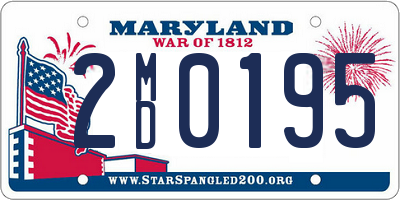 MD license plate 2MD0195
