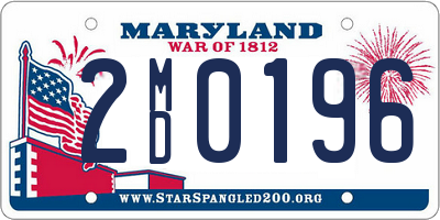MD license plate 2MD0196