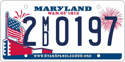 MD license plate 2MD0197