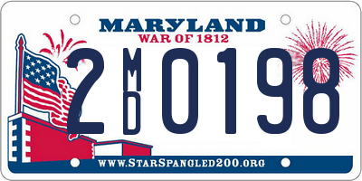 MD license plate 2MD0198