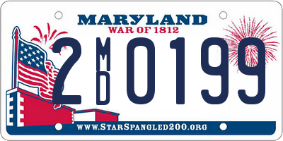 MD license plate 2MD0199