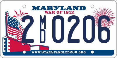 MD license plate 2MD0206