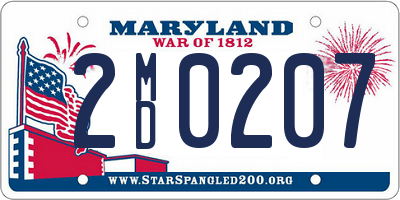 MD license plate 2MD0207